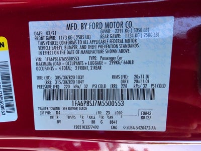 2021 Ford Mustang Shelby GT500 | Exposed Carbon Fiber | Tech Pkg | Handling Packa
