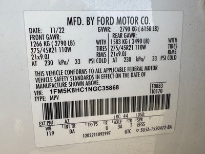 2022 Ford Explorer Platinum | Pano Sunroof | Tow Pkg | 3.0 V6 EcoBoost