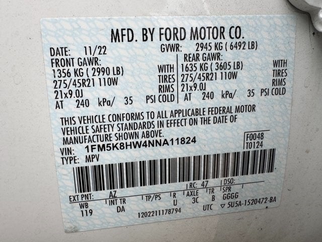 2022 Ford Explorer Platinum