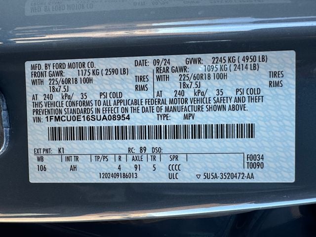 2025 Ford Escape Plug-In Hybrid Base