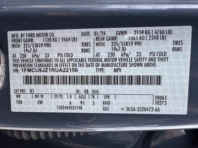 2024 Ford Escape Hybrid Platinum