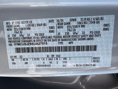 2025 Ford Escape Hybrid Platinum