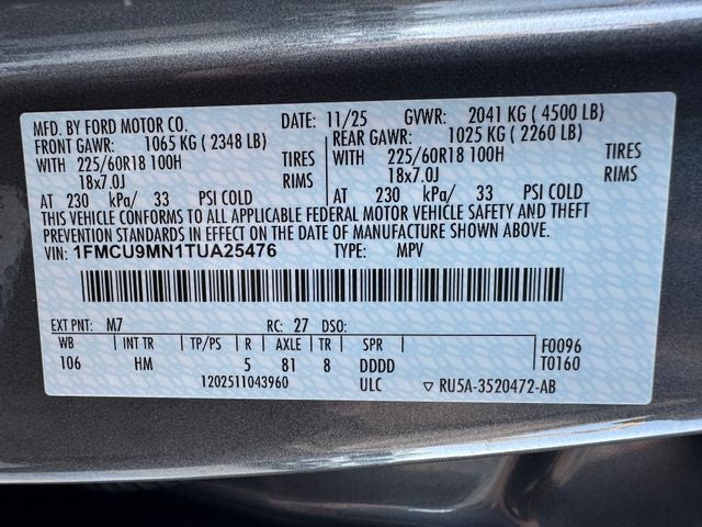 2026 Ford Escape ST-Line | One Owner | Tech Pkg
