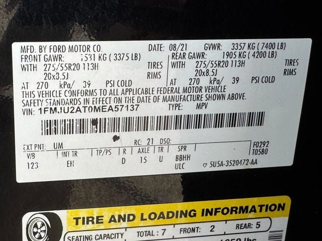 2021 Ford Expedition Limited | Pano Sunroof | B&O Sound System | 2nd Row Heated