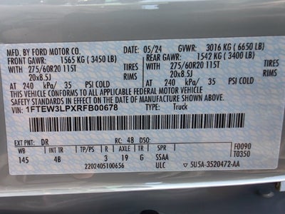 2024 Ford F-150 XLT | Black Out Pkg | Bluecruise | Mobile Office