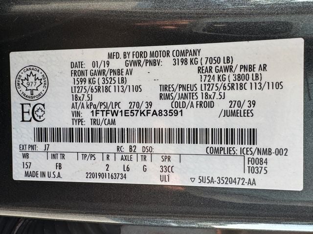 2019 Ford F-150 XLT Sport Appearance Pkg. | CarPlay | 5.0L V8 | 4x4