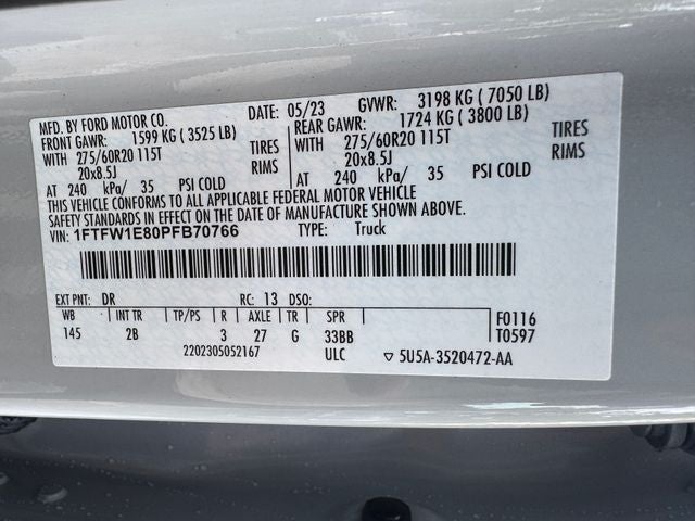 2023 Ford F-150 Lariat | Sport Pkg | Black Pkg | Pano Roof