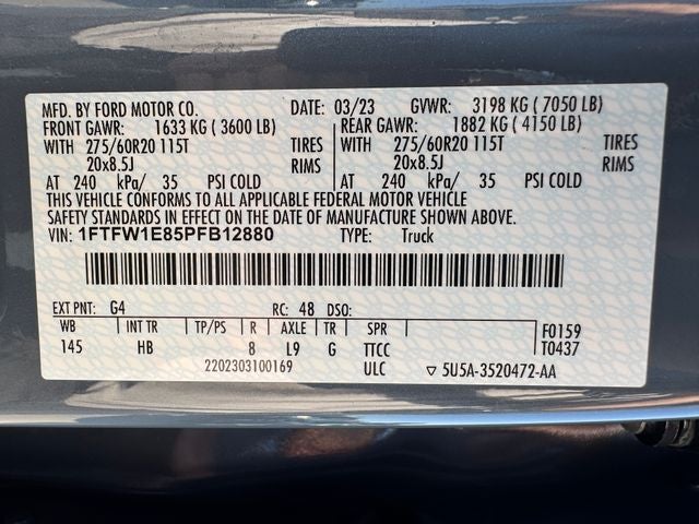 2023 Ford F-150 Lariat | Pano Roof | Max Tow Pkg. | Bed Utility Pkg.