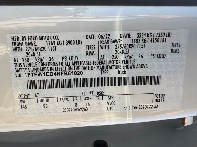 2022 Ford F-150 Platinum | Hybrid | Pano Sunroof | Tow Pkg