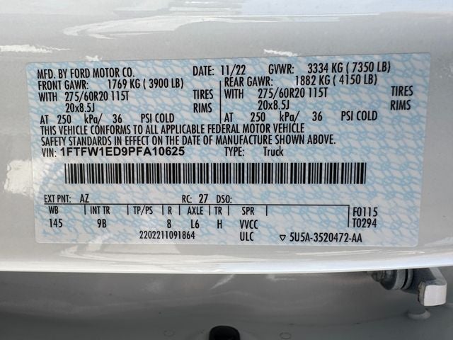 2023 Ford F-150 Platinum | Hybrid | Pano Roof | Power Tailgate | 360 Camera