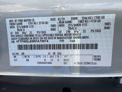 2024 Ford F-150 Lariat | Pano Roof | 360 Camera | Power Tailgate