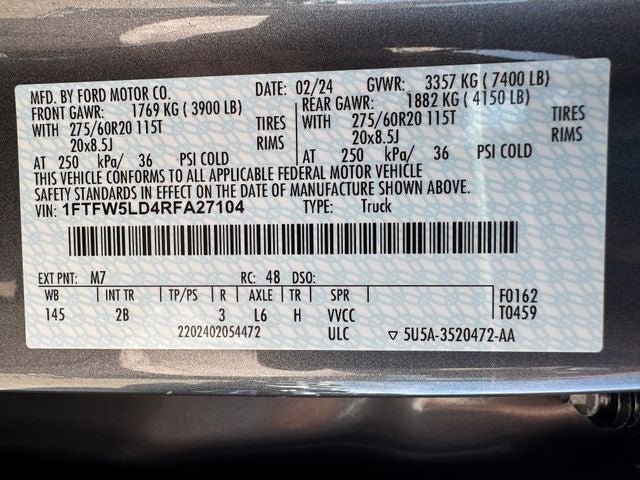 2024 Ford F-150 Lariat Hybrid | Black Pkg | Pano Roof