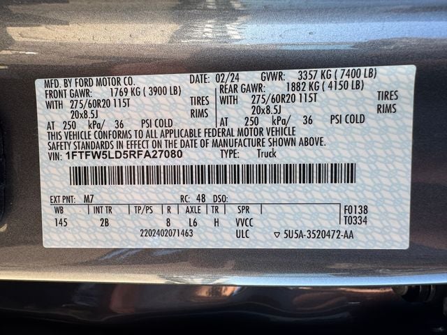 2024 Ford F-150 Lariat | Pano Sunroof | Hybrid | Black Appearance Pkg