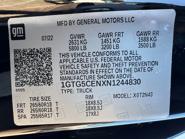 2022 GMC Canyon Elevation | High Elevation Pkg. | Locking Differential