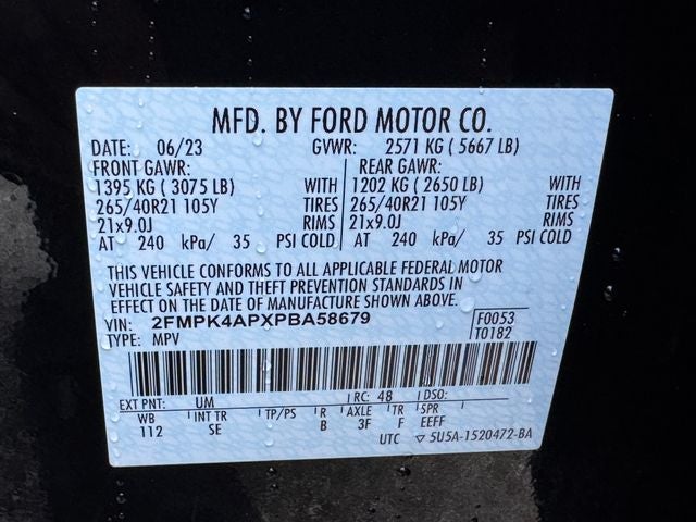2023 Ford Edge ST | Performance Pkg | Pano Roof | Interior Appearanc