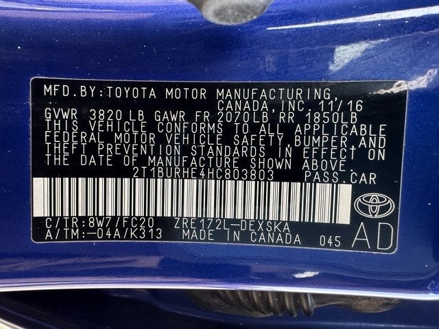 2017 Toyota Corolla SE