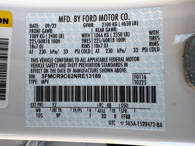 2022 Ford Bronco Sport Outer Banks | Tech Pkg. | Moonroof | Tow Pkg. | 4WD