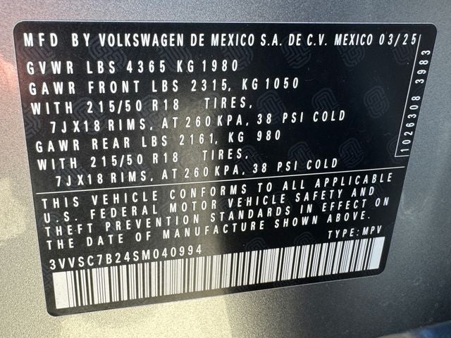 2025 Volkswagen Taos 1.5T SE
