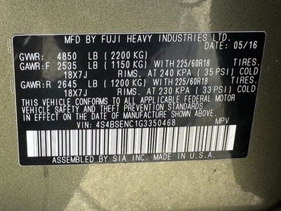 2016 Subaru Outback 3.6R Limited