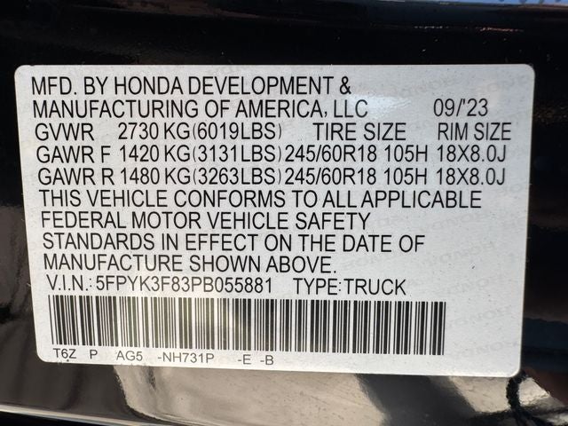 2023 Honda Ridgeline Black Edition | Clean One Owner | Heated Seats