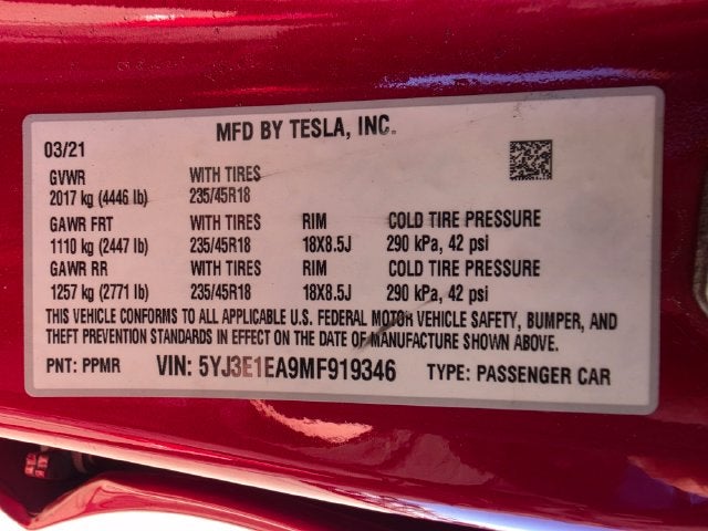 2021 Tesla Model 3 Performance | Clean Carfax | AWD