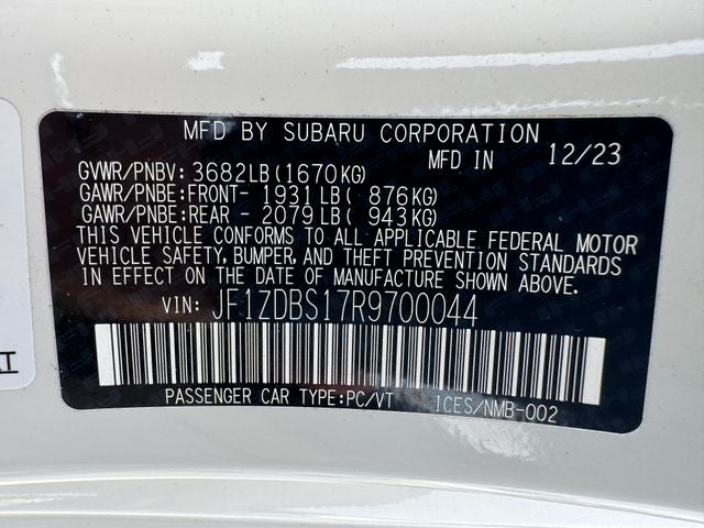 2024 Subaru BRZ tS