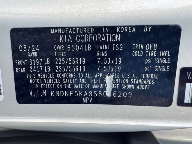 2025 Kia Carnival Hybrid SX