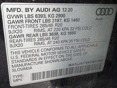 2021 Audi Q7 45 Premium Plus quattro