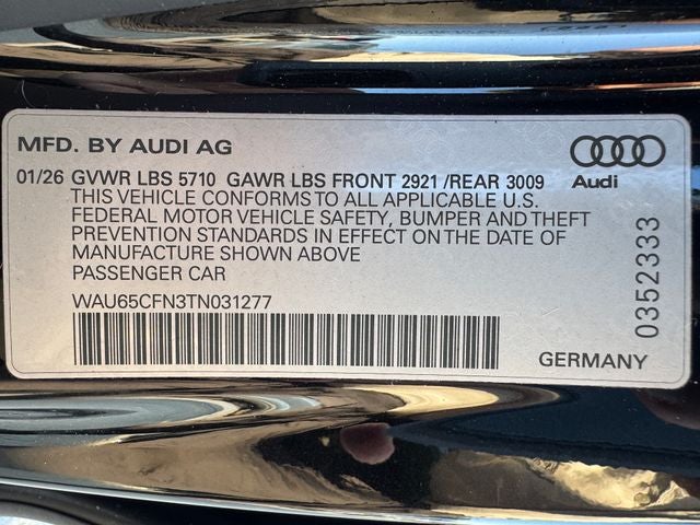 2026 Audi A6 | Quattro | Black Optic Pkg |