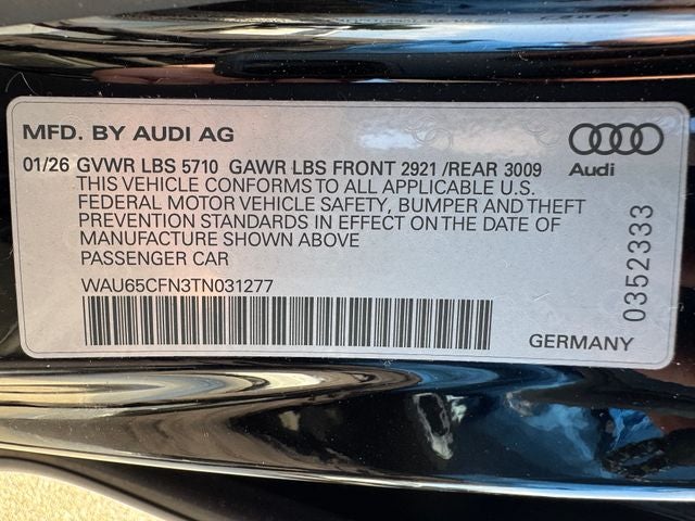 2026 Audi A6 Prestige | Quattro | Black Optic Pkg |