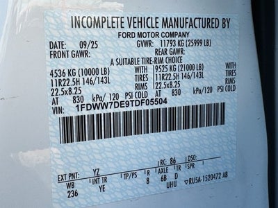 2026 Ford F-750SD Base F-750 CHIPPER DUMP AIR BRAKE NO CDL