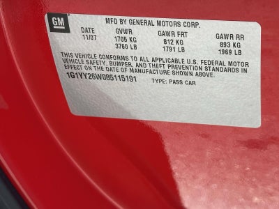 2008 Chevrolet Corvette Base
