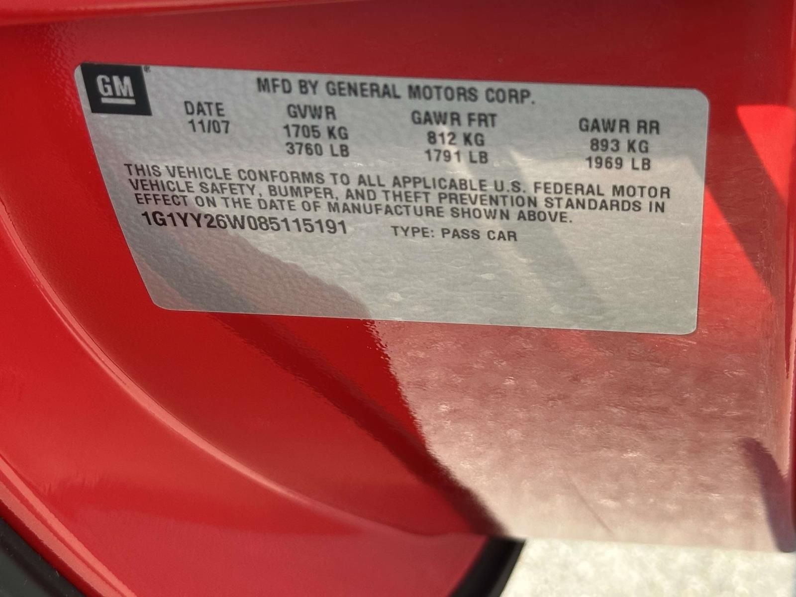 2008 Chevrolet Corvette Base