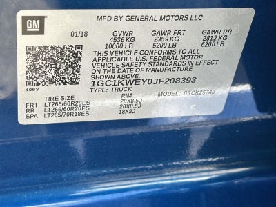 2018 Chevrolet Silverado 2500HD LTZ