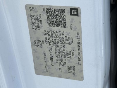 2019 Chevrolet Express 2500 Work Van Cargo