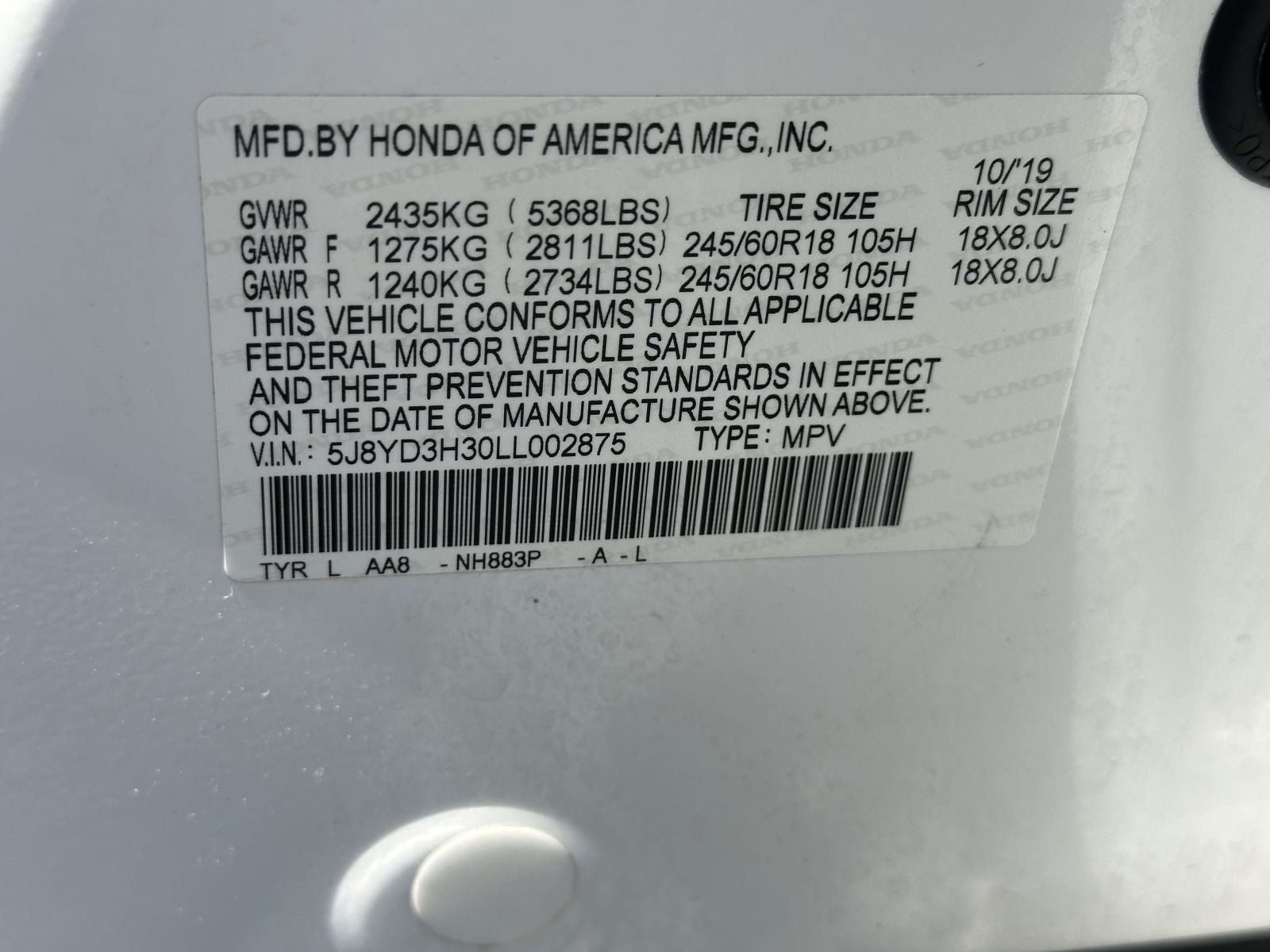 2020 Acura MDX 3.5L